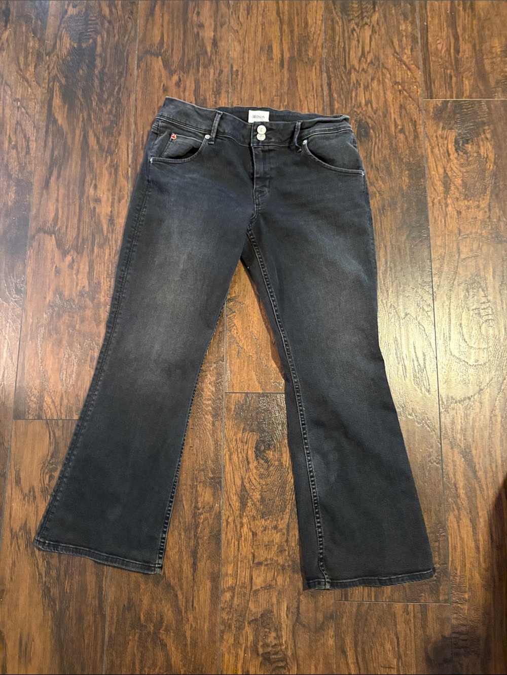 Hudson Collin midrise   bootcut crop stretch Women’s Black Flared Jeans